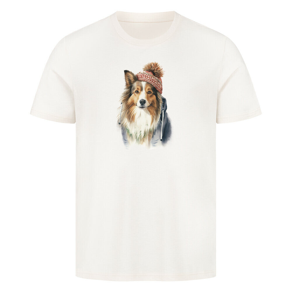 Premium T-Shirt "Sheltie - Frost" Natural Raw – hunde-shirt.de