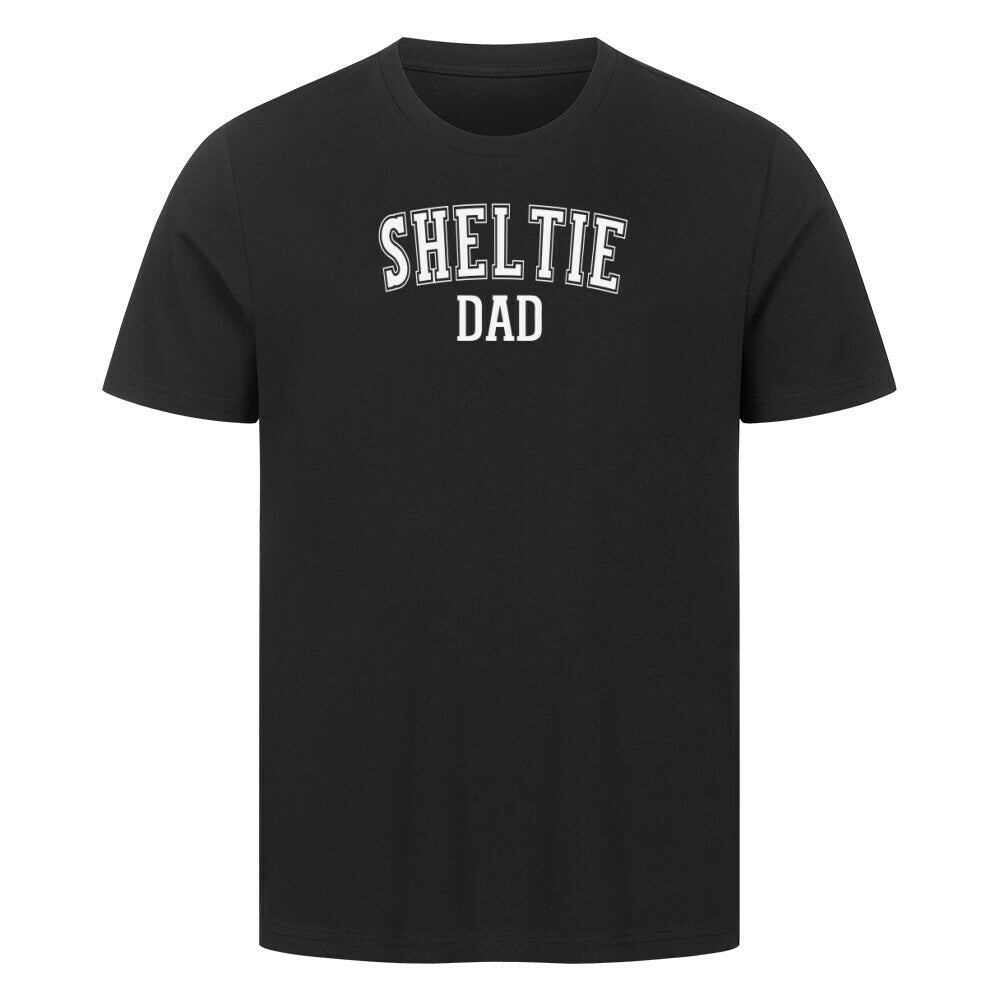 Premium T-Shirt "Sheltie - DAD" Schwarz – hunde-shirt.de
