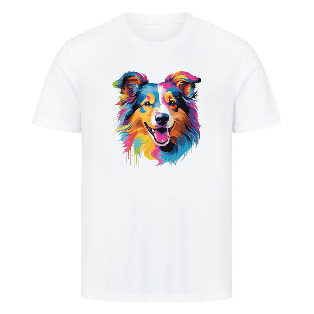 Premium T-Shirt "Sheltie - Fun" Weiß – hunde-shirt.de
