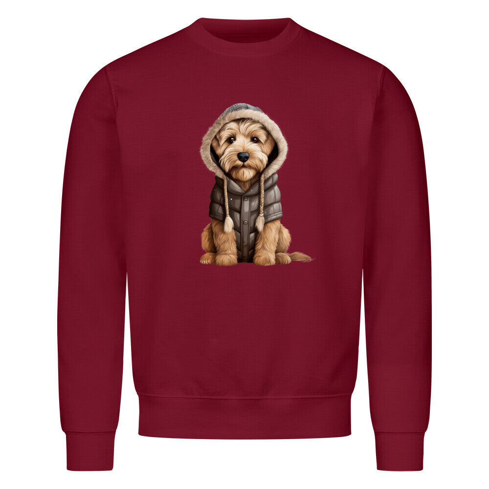 Premium Sweatshirt "Soft Coated - Winter" Burgunder – hunde-shirt.de
