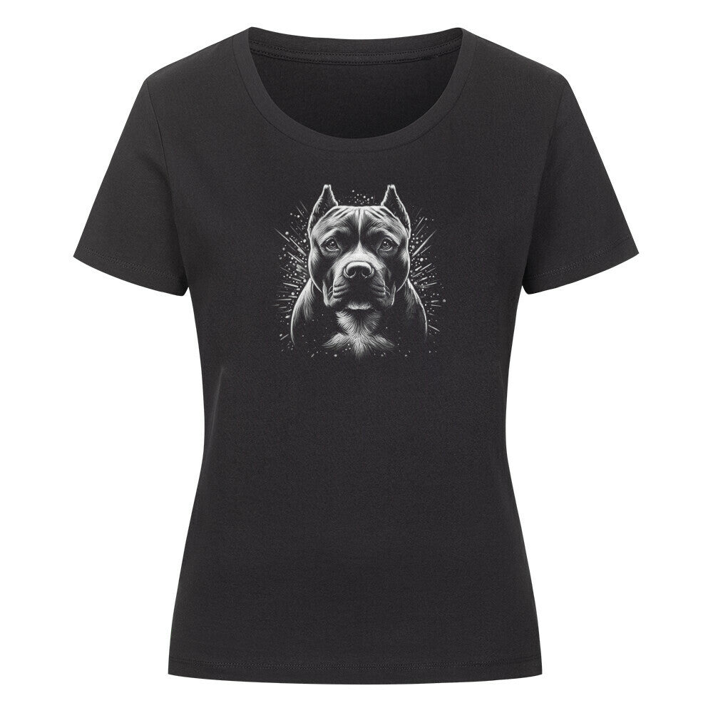Premium Organic Damen-Shirt "Bully Xl / XXL - Shine" Schwarz – hunde-shirt.de