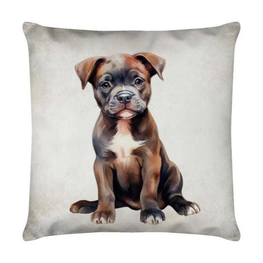 Kissen "American Staffordshire Terrier - Puppy! Weiß – hunde-shirt.de
