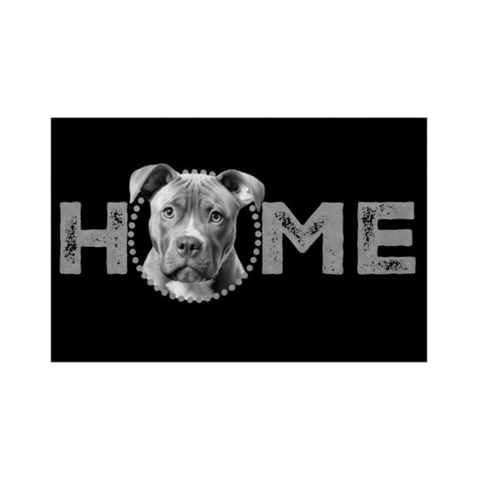 Fußmatte "Staffordshire Bull Terrier - HOME-Edition" Weiß – hunde-shirt.de