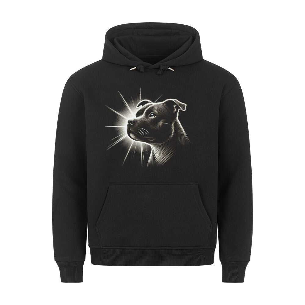 Premium Hoodie "Staffordshire - Bright 2" Schwarz – hunde-shirt.de