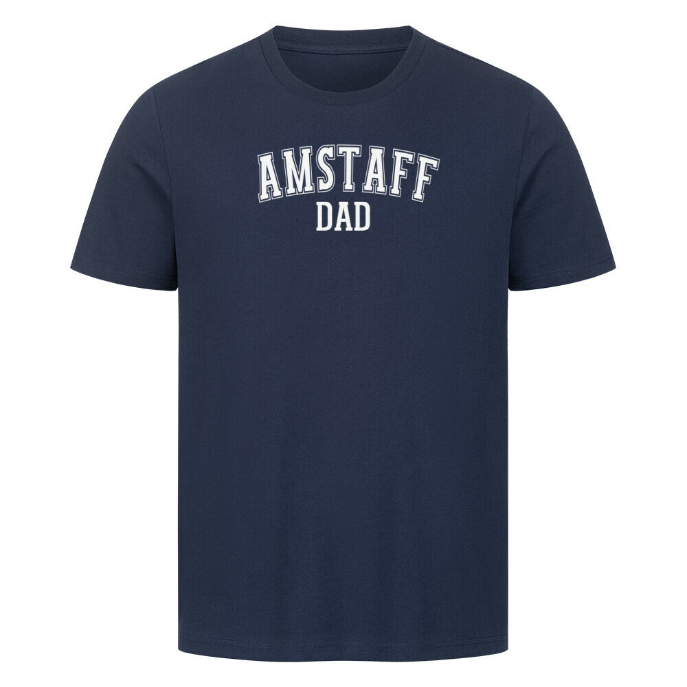 Premium T-Shirt "AmStaff - DAD" French Navy – hunde-shirt.de