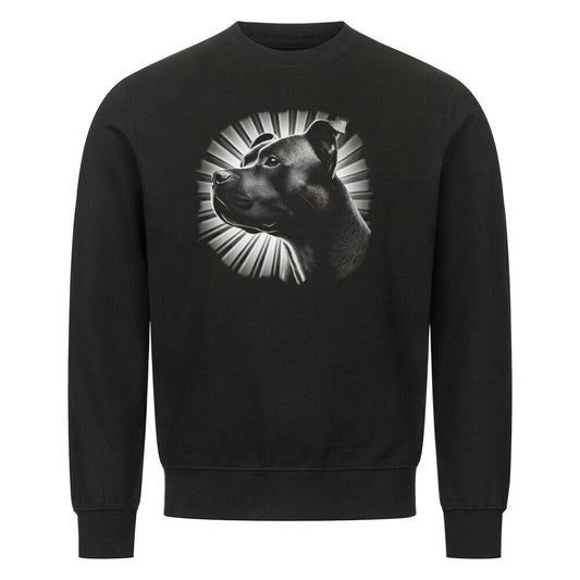 Premium Sweatshirt "AmStaff - Shine" Schwarz – hunde-shirt.de