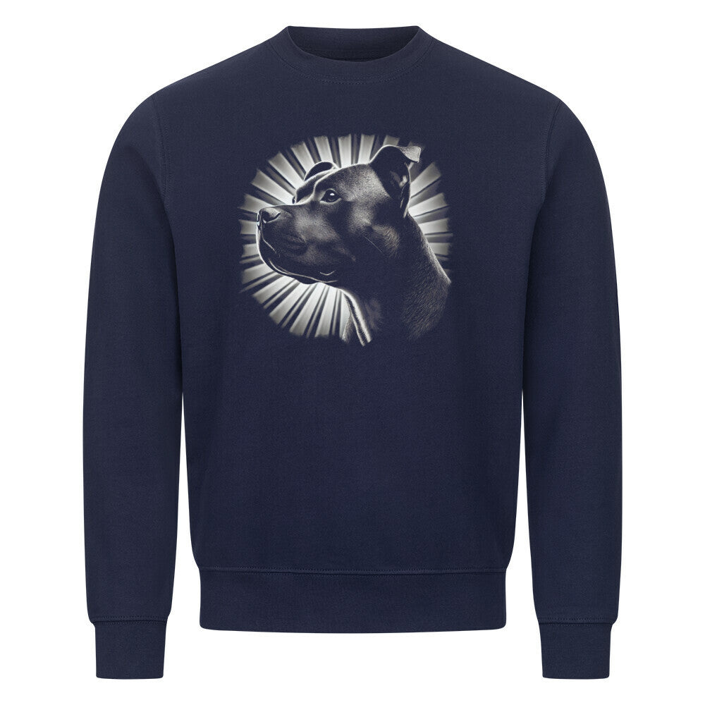 Premium Sweatshirt "AmStaff - Shine" Navy Blue – hunde-shirt.de