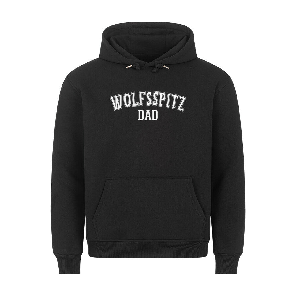 Premium Hoodie "Wolfsspitz - DAD" Schwarz – hunde-shirt.de