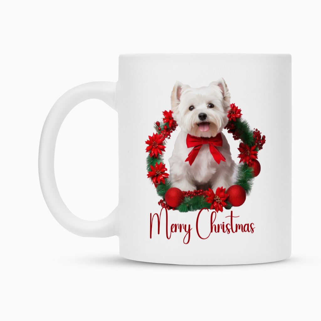 Tasse "Westie - Merry Christmas" – hunde-shirt.de