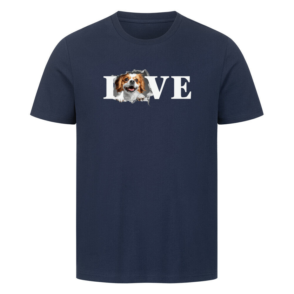 Premium T-Shirt "Tibet Spaniel - LOVE" French Navy – hunde-shirt.de