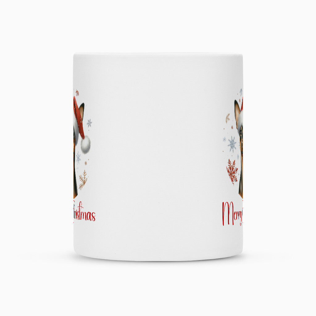 Tasse "Zwergpinscher Merry Christmas" – hunde-shirt.de