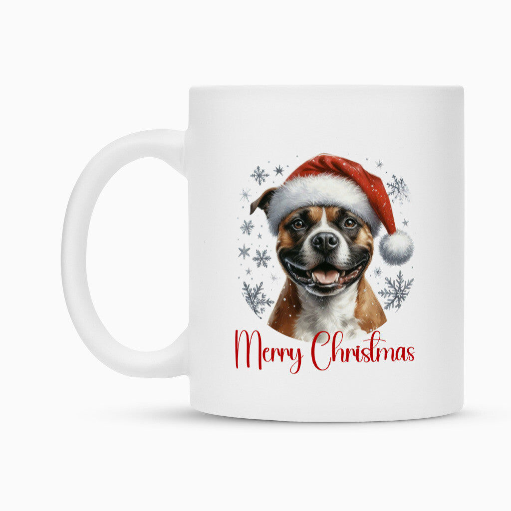 Tasse "Staffordshire - Merry Christmas" – hunde-shirt.de