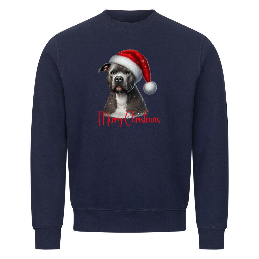 Premium Sweatshirt "Bully XL - Merry Christmas" Navy Blue – hunde-shirt.de