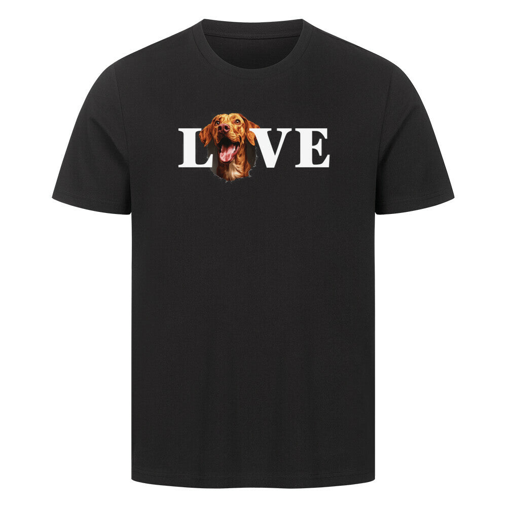 Premium T-Shirt "Rhodesian Ridgeback - LOVE" Schwarz – hunde-shirt.de