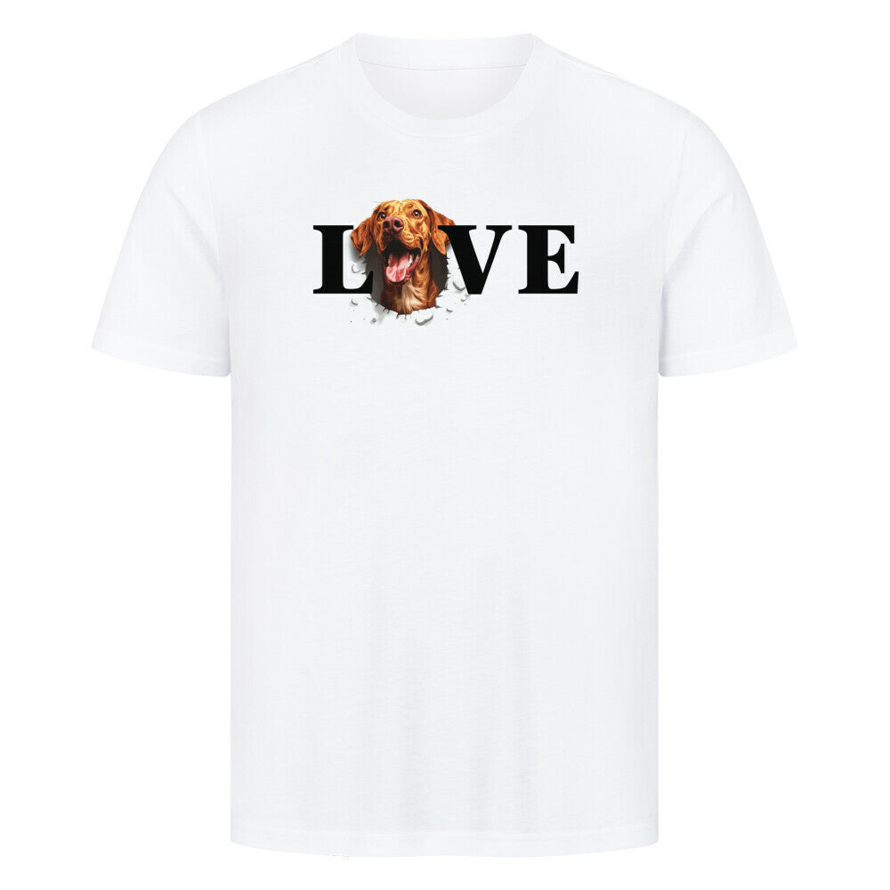Premium T-Shirt "Rhodesian Ridgeback - LOVE" Weiß – hunde-shirt.de