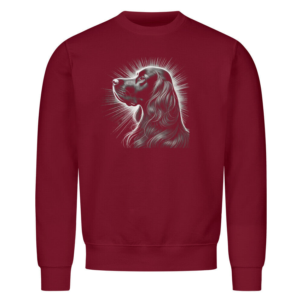 Premium Sweatshirt "Irish Setter - Shine" Burgunder – hunde-shirt.de