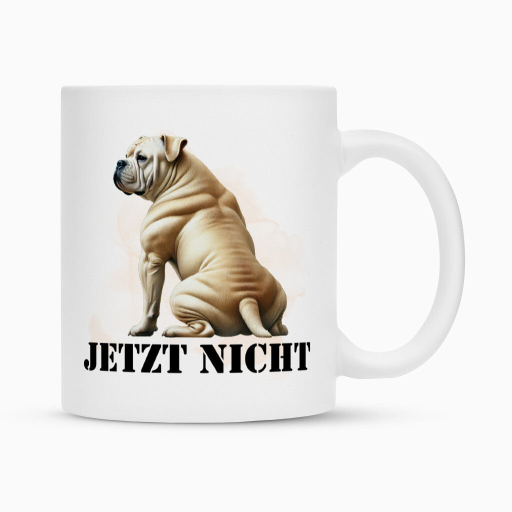 Tasse "OEB ( hell ) - JETZT NICHT" Weiß – hunde-shirt.de