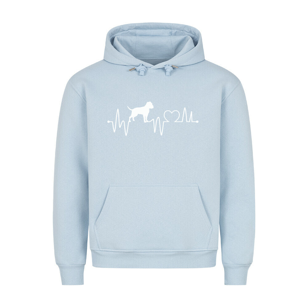 Premium Hoodie "OEB - Heartbeat" Babyblau – hunde-shirt.de