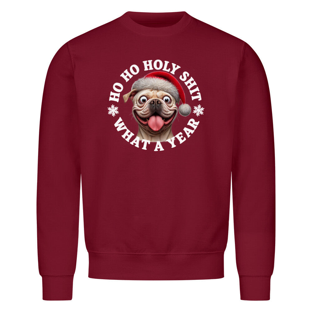 Premium Sweatshirt "OEB ( hell ) - HO HO..." Burgunder – hunde-shirt.de