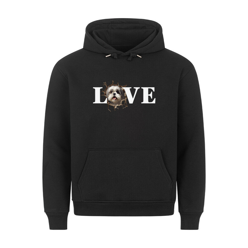 Premium Hoodie "Shih Tzu - LOVE" Schwarz – hunde-shirt.de