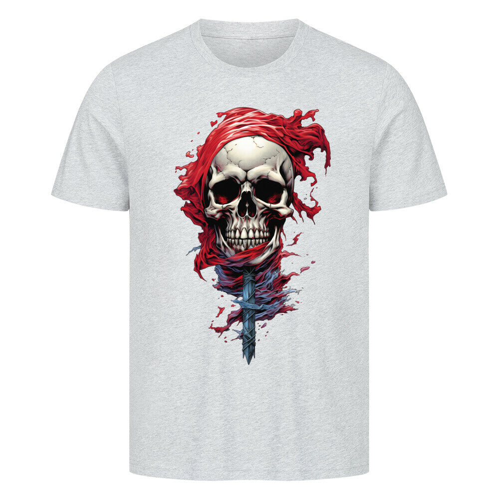Premium T-Shirt "Into the Red" Heather Grey – hunde-shirt.de