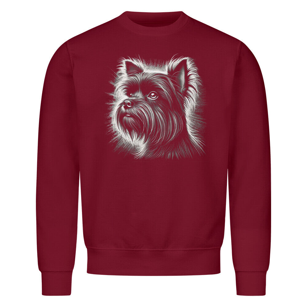 Premium Sweatshirt "Affenpinscher - Shine" Burgunder – hunde-shirt.de
