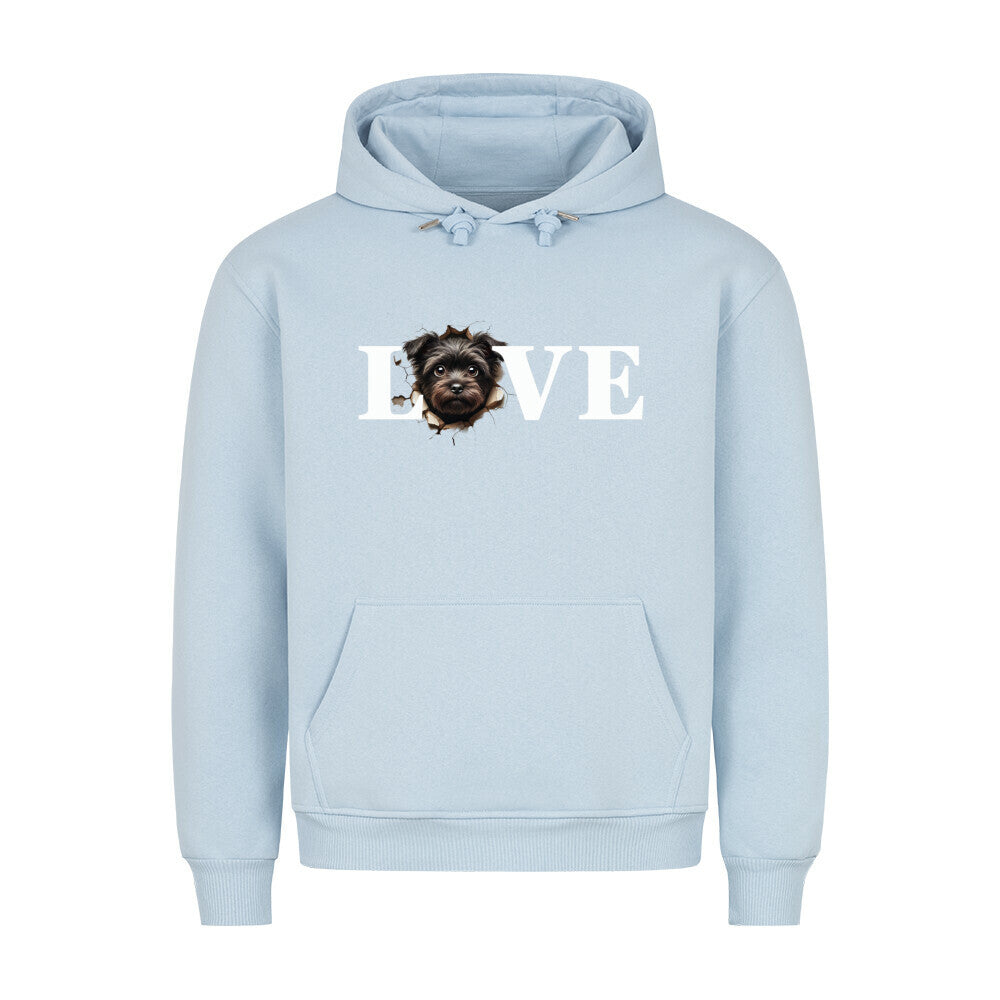Premium Hoodie "Affenpinscher - LOVE" Babyblau – hunde-shirt.de