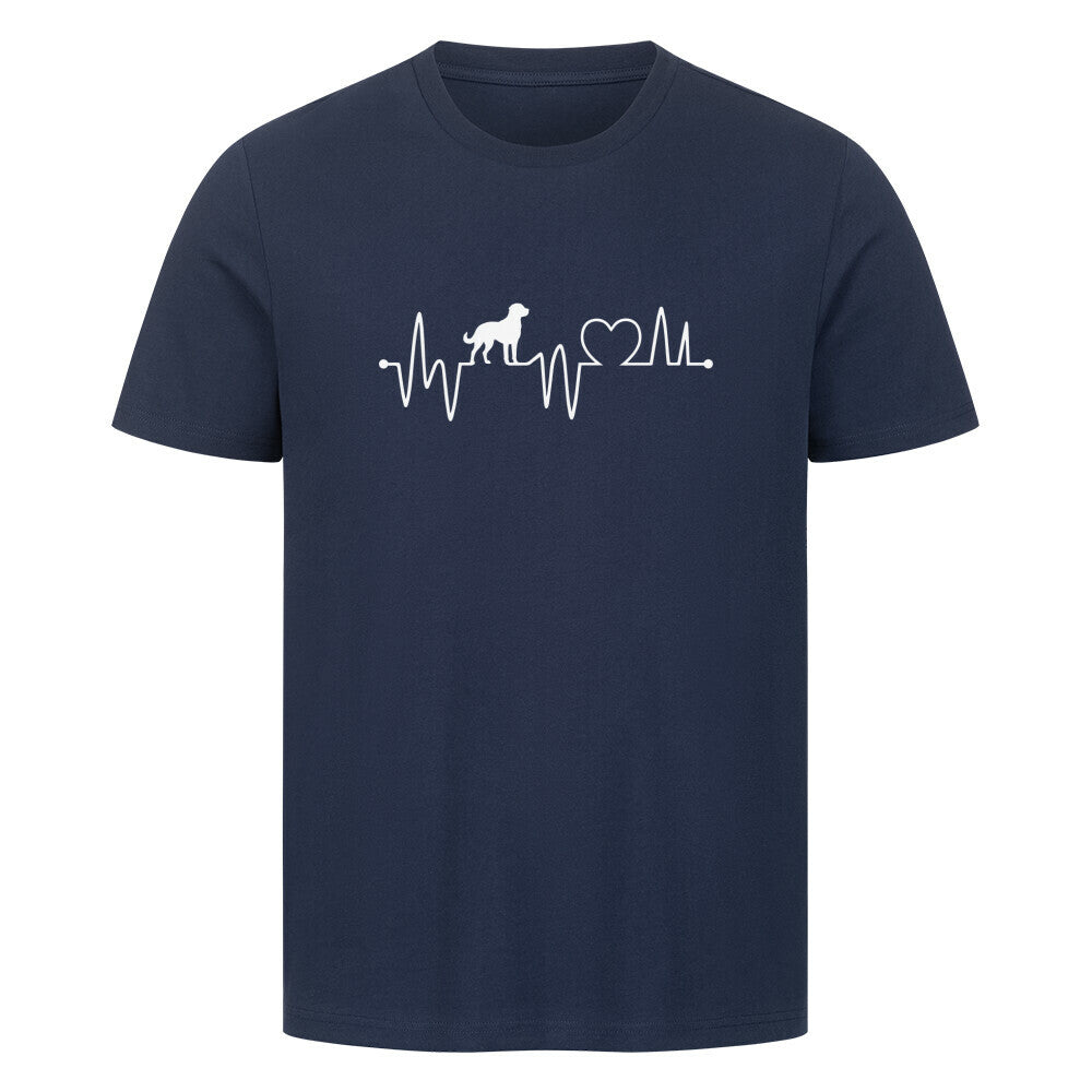 Premium T-Shirt "Labrador - Heartbeat" French Navy – hunde-shirt.de
