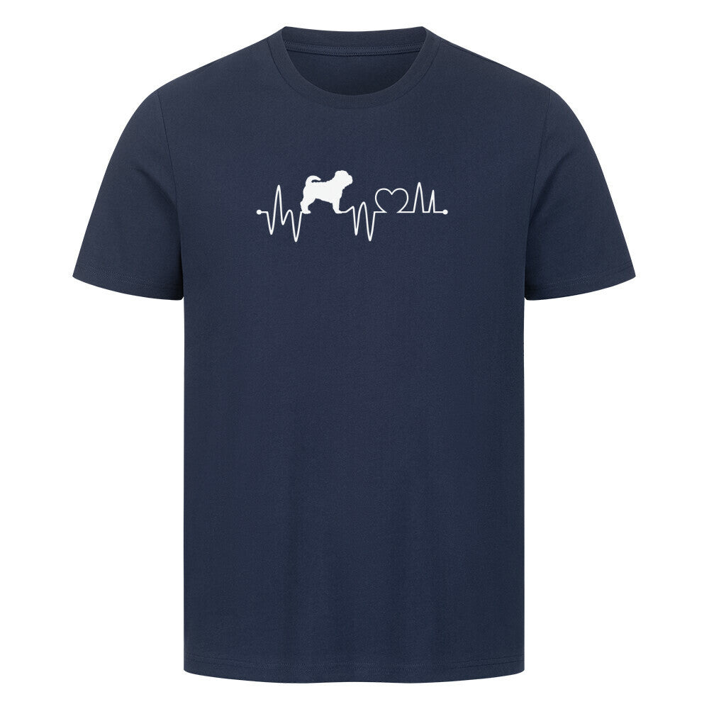 Premium T-Shirt "Shar Pei - Heartbeat" French Navy – hunde-shirt.de