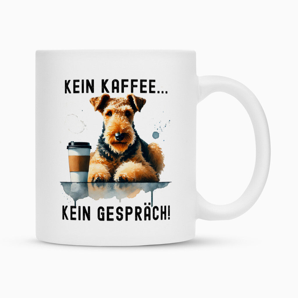 Tasse "Airedale Terrier - Kein Kaffee..." Weiß – hunde-shirt.de