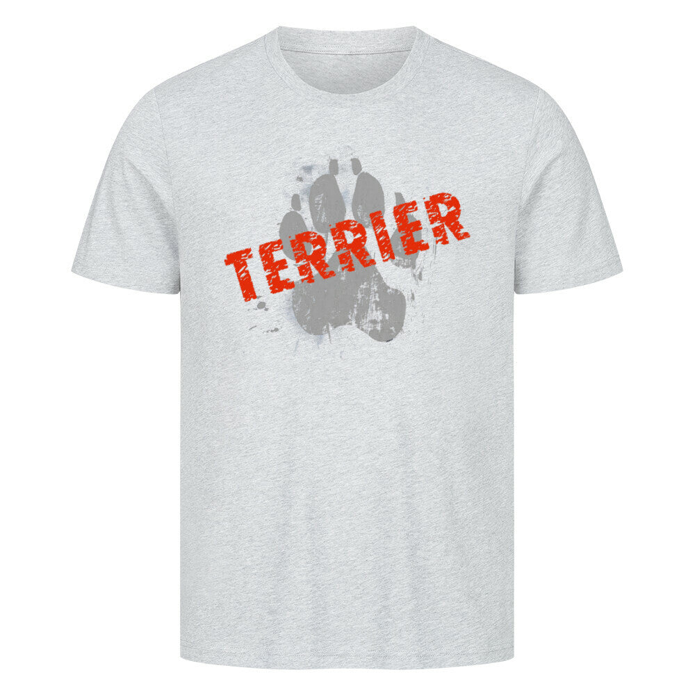 Premium T-Shirt "Airedale Terrier - PAW" Heather Grey – hunde-shirt.de