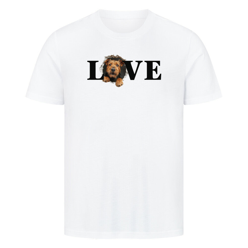 Premium T-Shirt "Airedale Terrier - LOVE" Weiß – hunde-shirt.de