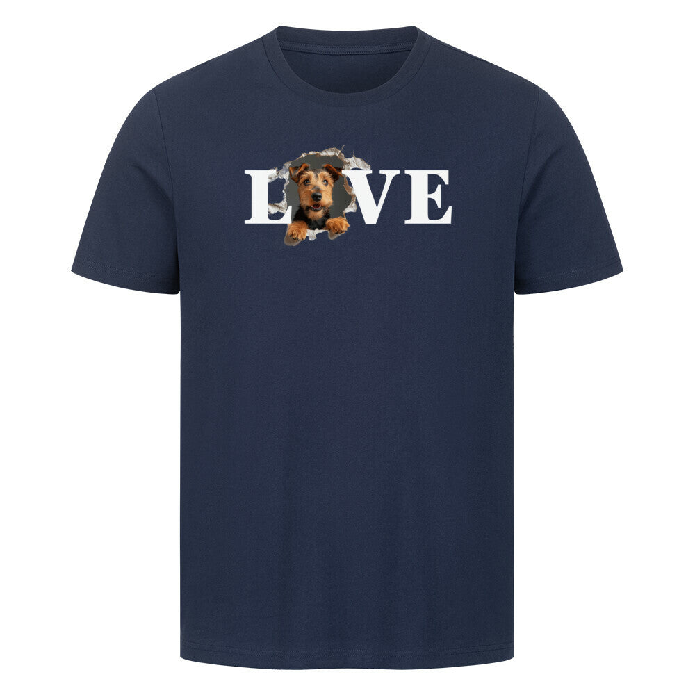 Premium T-Shirt "Airedale Terrier - LOVE" French Navy – hunde-shirt.de