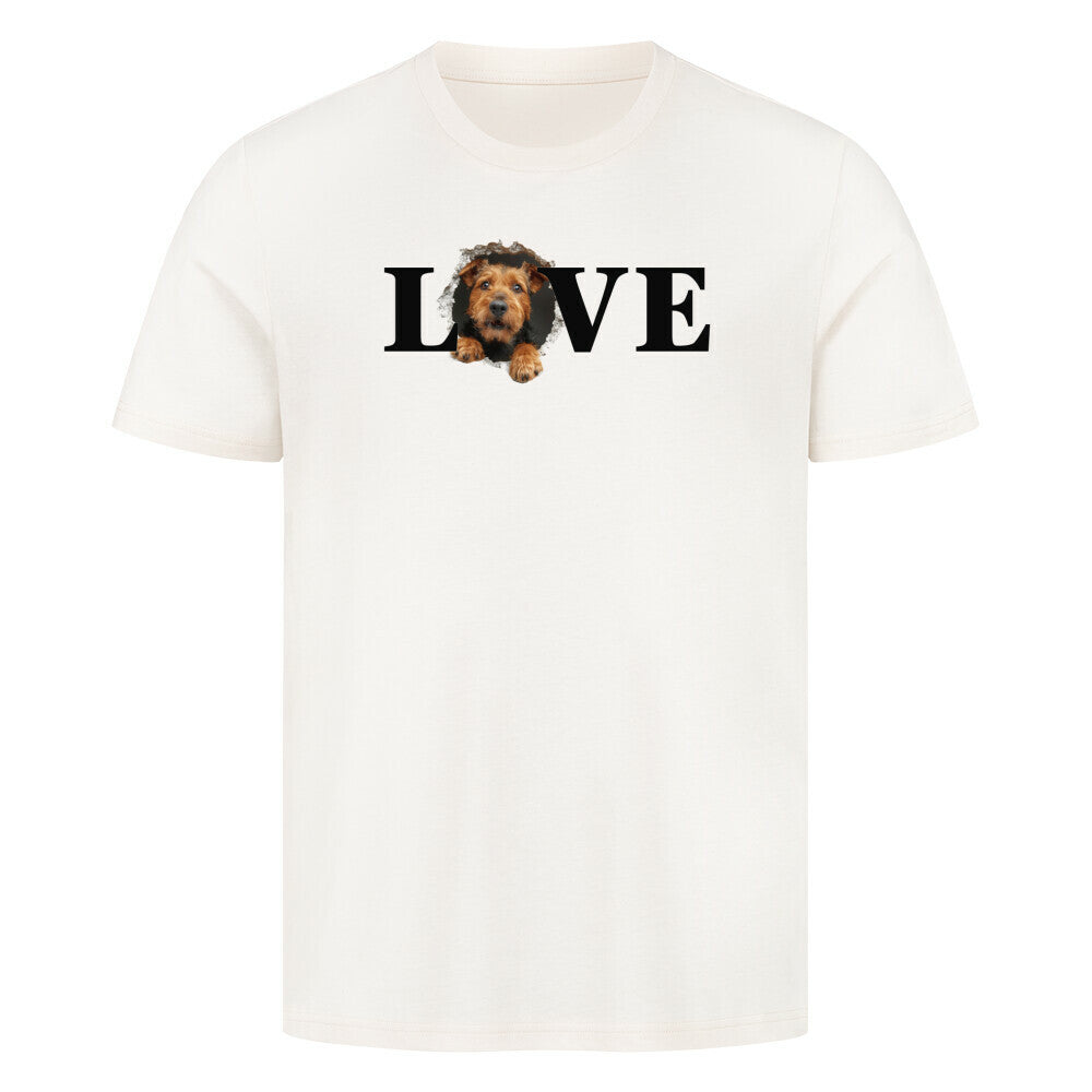 Premium T-Shirt "Airedale Terrier - LOVE" Natural Raw – hunde-shirt.de