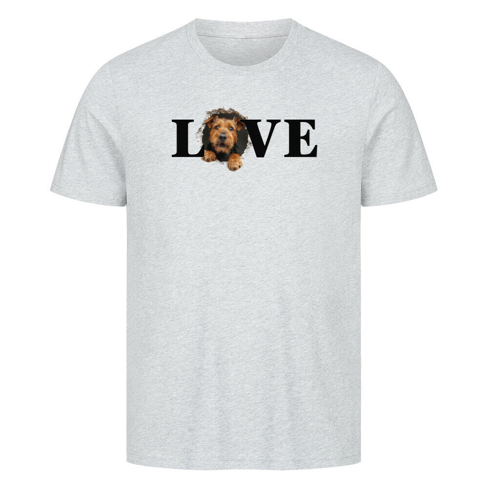 Premium T-Shirt "Airedale Terrier - LOVE" Heather Grey – hunde-shirt.de