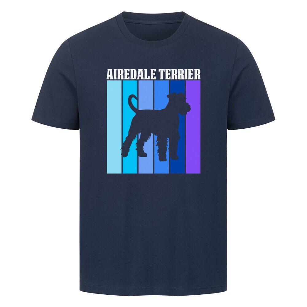 Premium T-Shirt "Airedale Terrier - BLUE" French Navy – hunde-shirt.de