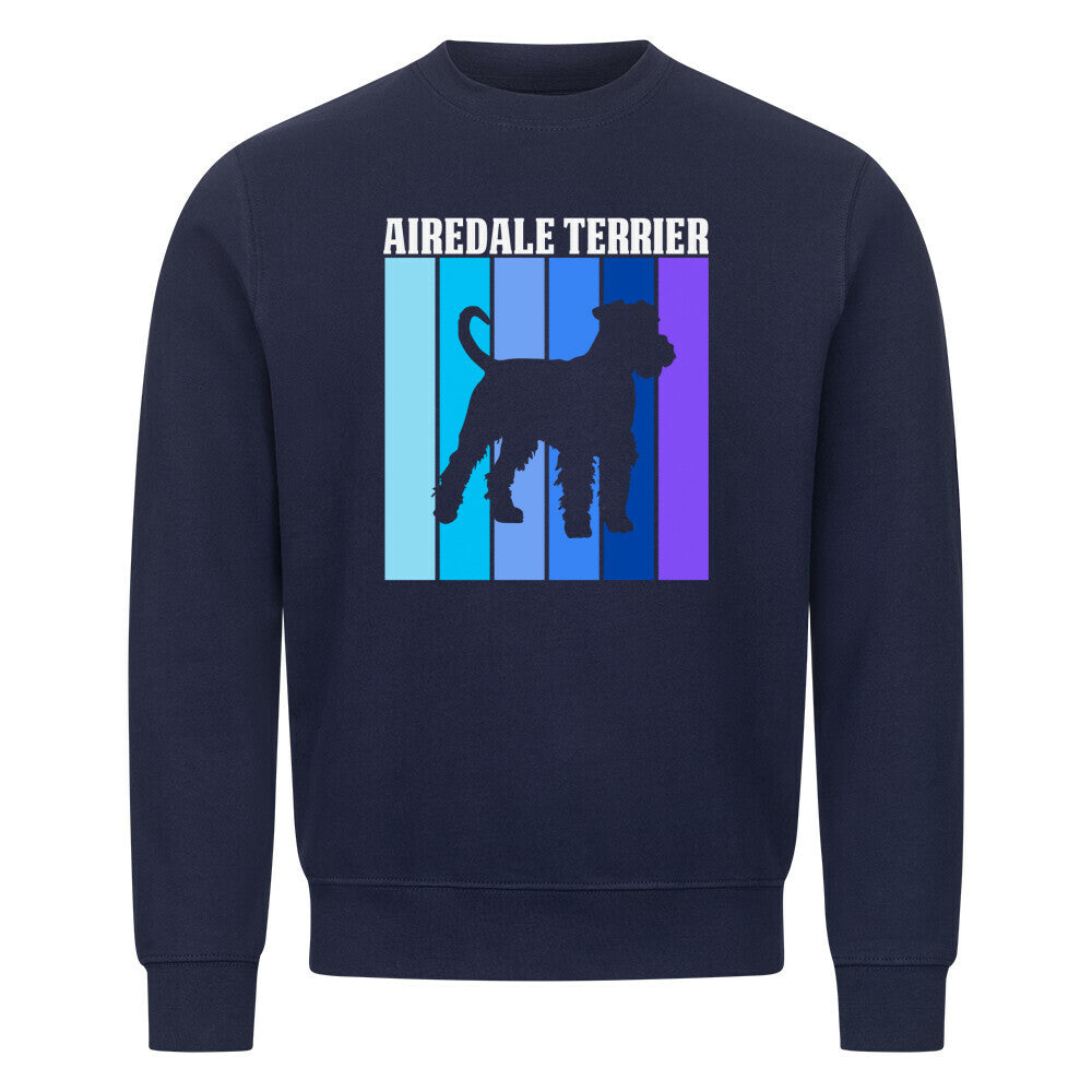 Premium Sweatshirt "Airedale Terrier - BLUE" Navy Blue – hunde-shirt.de