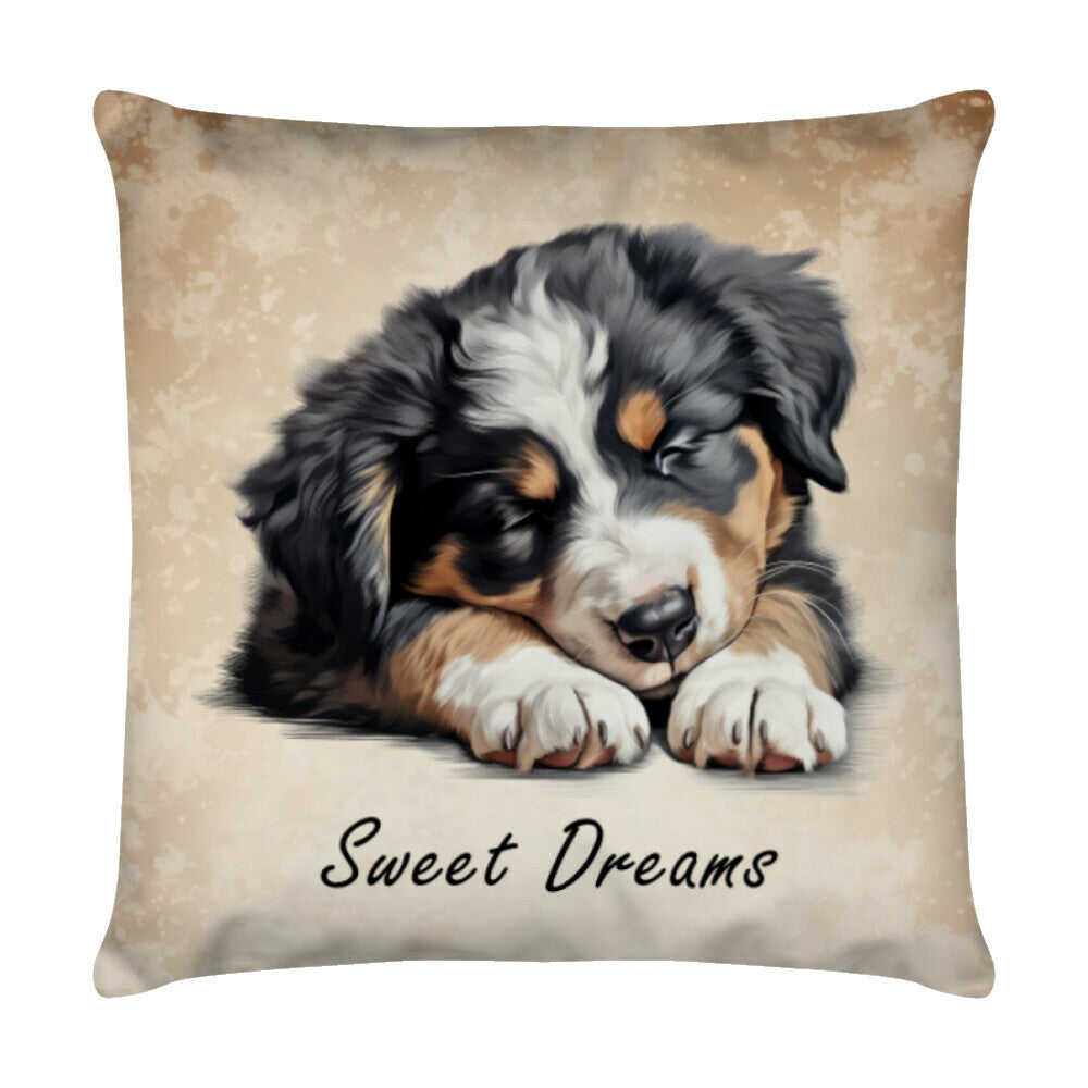 Kissen "Appenzeller Sennenhund - Sweet Dreams" Weiß – hunde-shirt.de