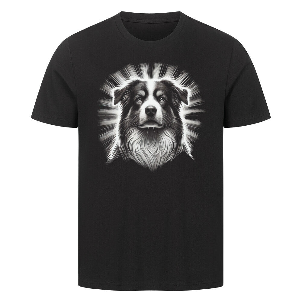 Premium T-Shirt "Australian Shepherd - Shine" Schwarz – hunde-shirt.de