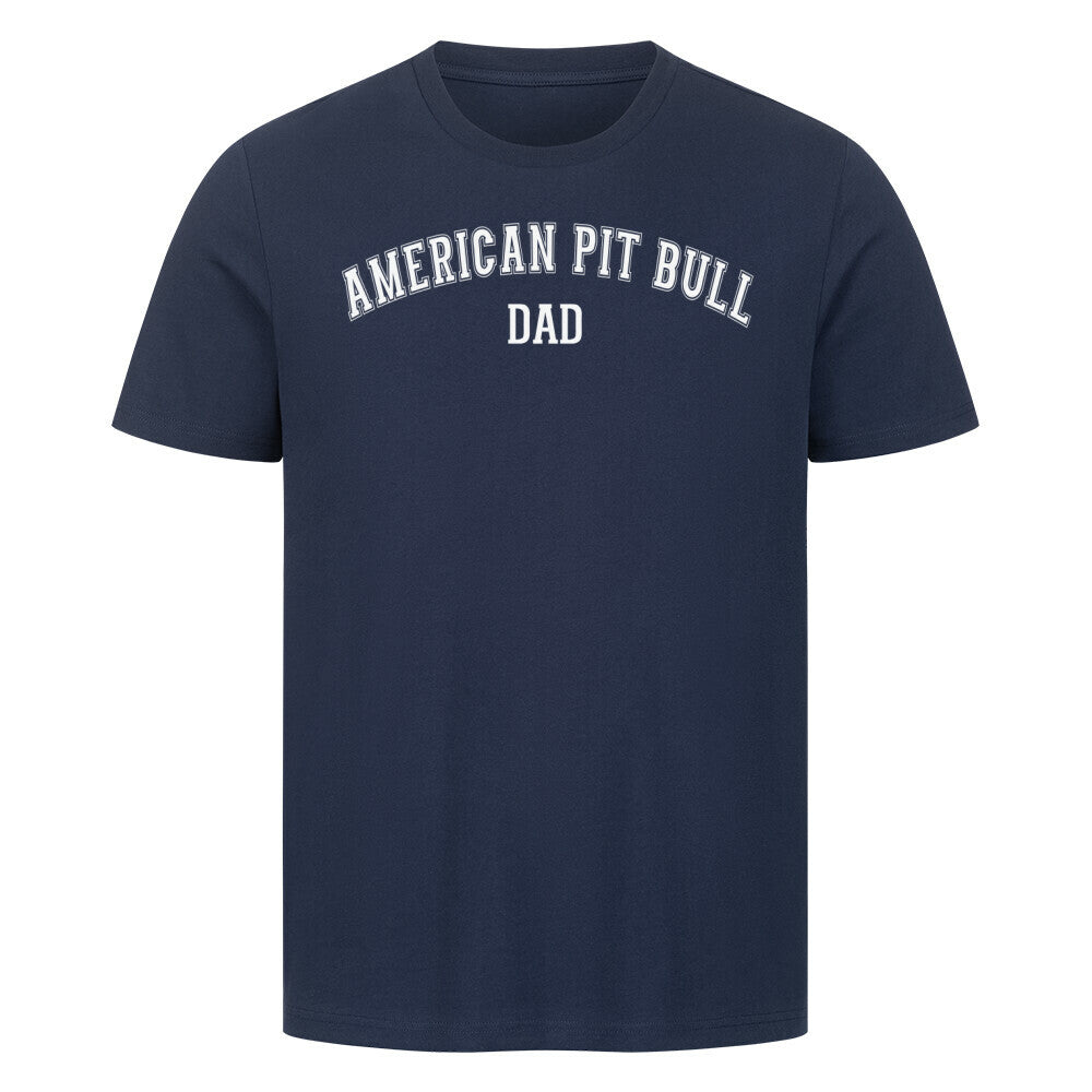 Premium T-Shirt "American Pit Bull - DAD" French Navy – hunde-shirt.de