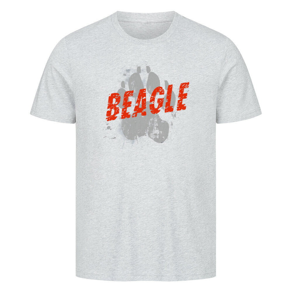 Premium T-Shirt "Beagle - PAW" Heather Grey – hunde-shirt.de
