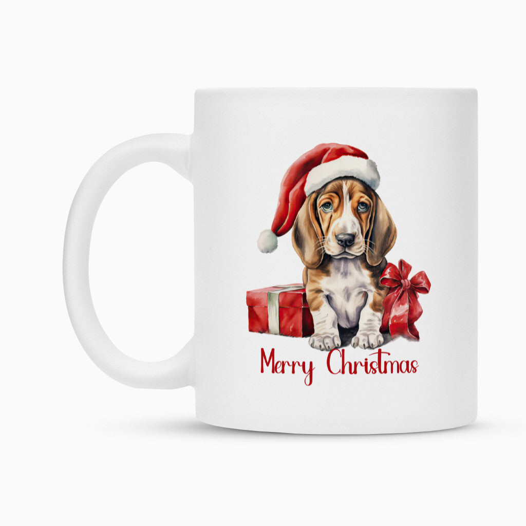 Tasse "Basset - Merry Christmas" – hunde-shirt.de