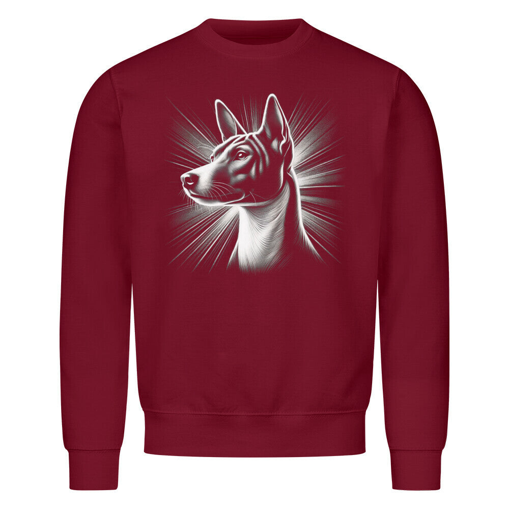 Premium Sweatshirt "Basenji - Shine" Burgunder – hunde-shirt.de