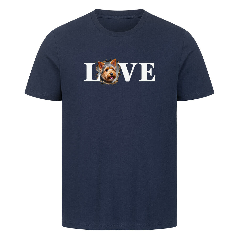 Premium T-Shirt "Australian Terrier - LOVE" French Navy – hunde-shirt.de