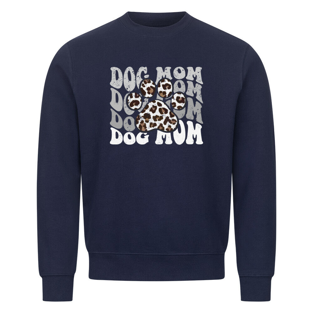 Premium Sweatshirt "Dog MOM Paw" Navy Blue – hunde-shirt.de