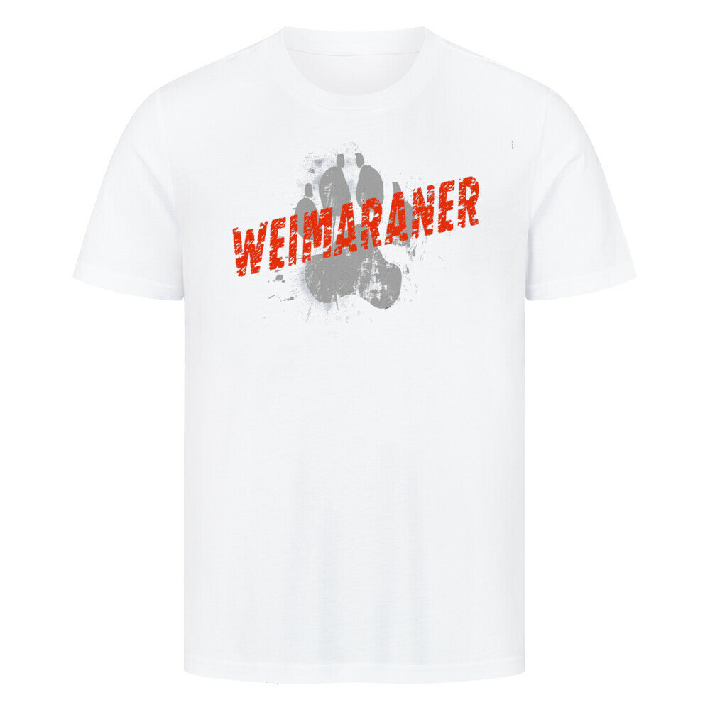 Premium T-Shirt "Weimaraner - PAW" Weiß – hunde-shirt.de