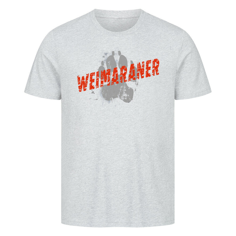 Premium T-Shirt "Weimaraner - PAW" Heather Grey – hunde-shirt.de