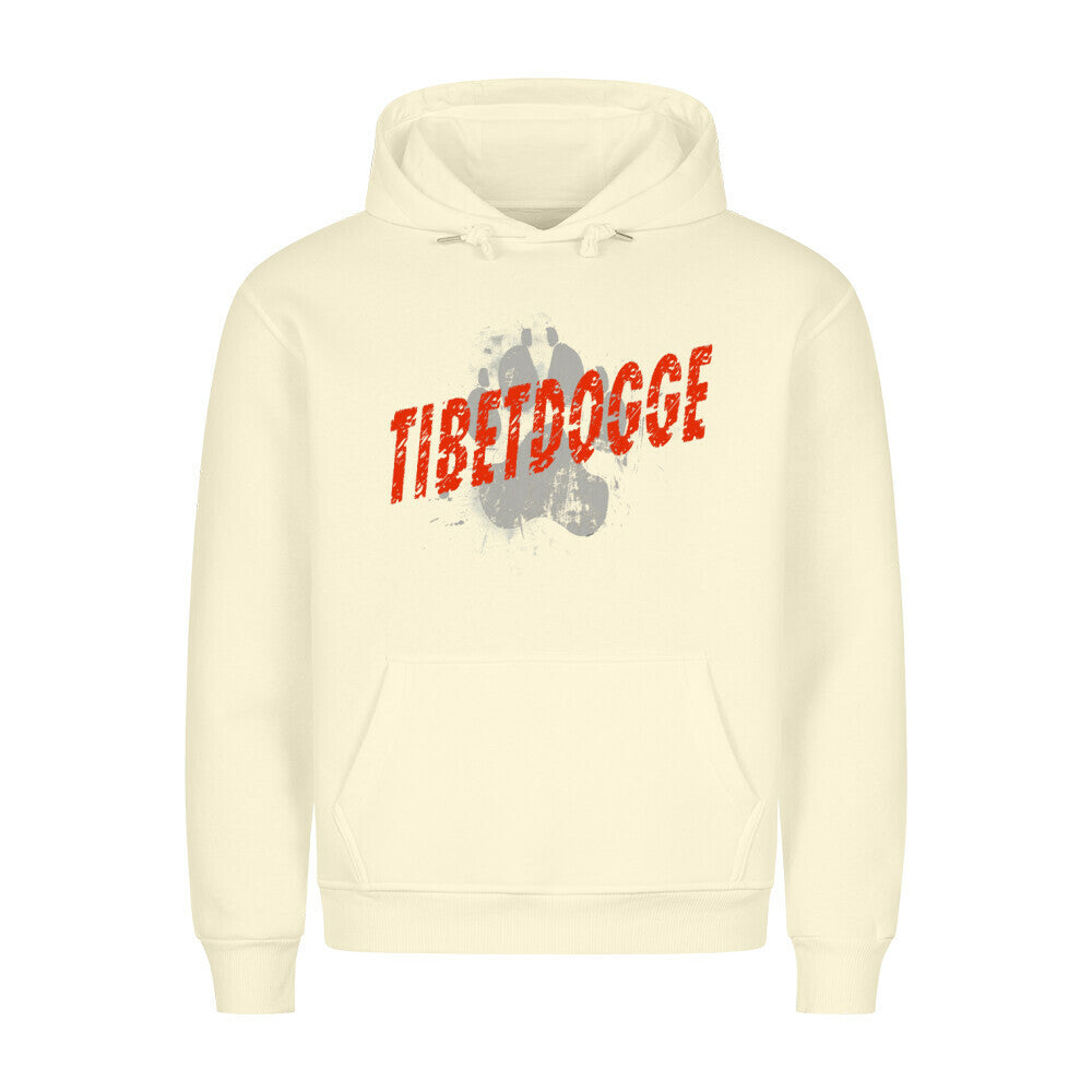 Premium Hoodie "Tibetdogge - PAW" Beige – hunde-shirt.de