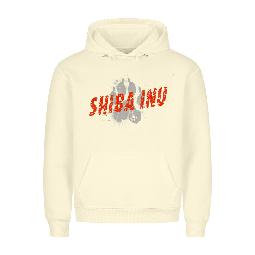 Premium Hoodie "Shiba Inu - PAW" Beige – hunde-shirt.de