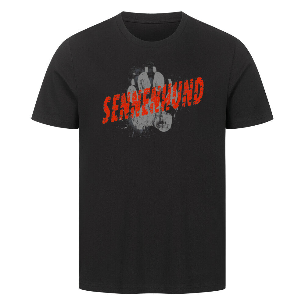 Premium T-Shirt "Sennenhund PAW" Schwarz – hunde-shirt.de